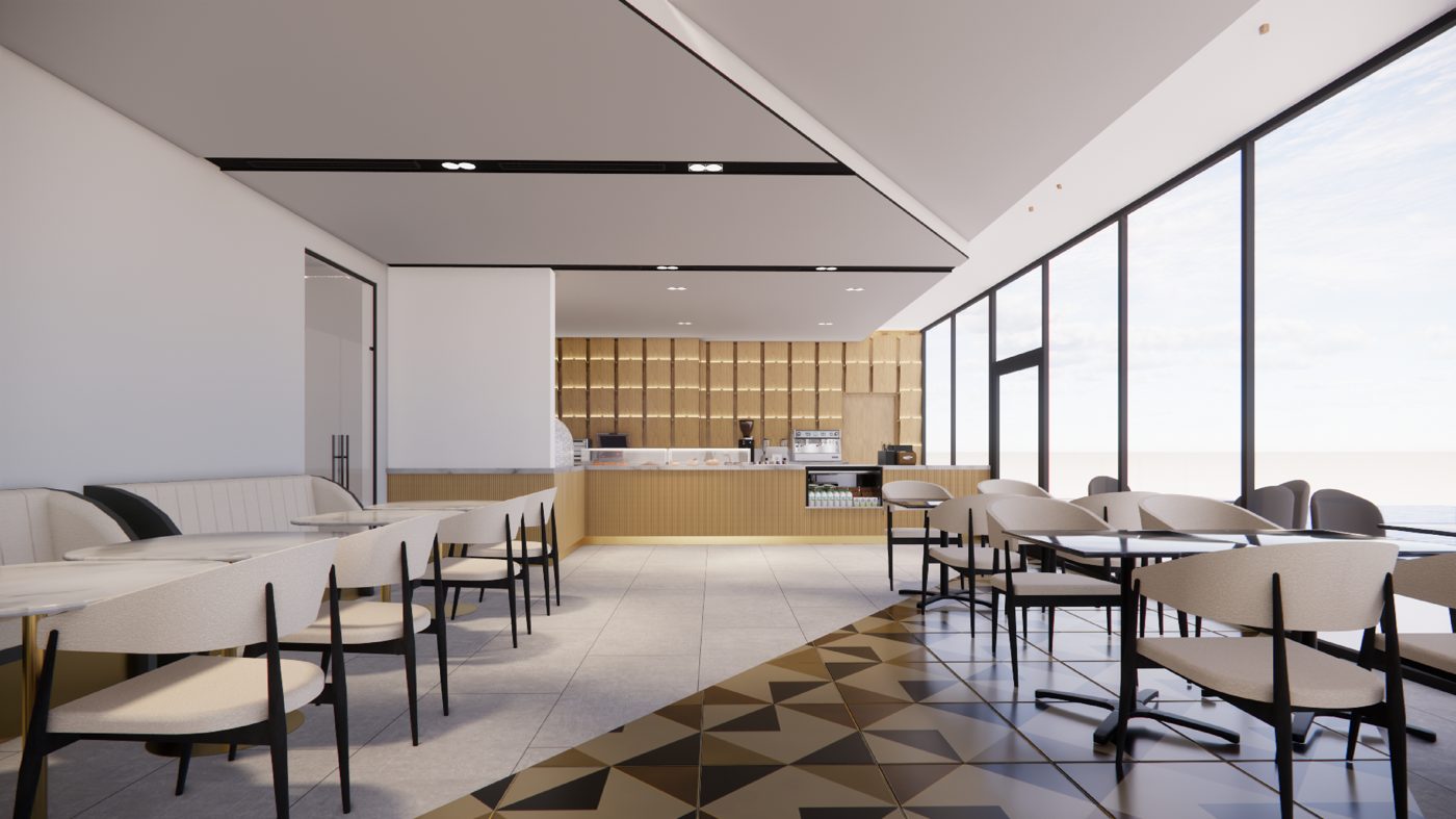 Bianco café at BIBF campus, design render